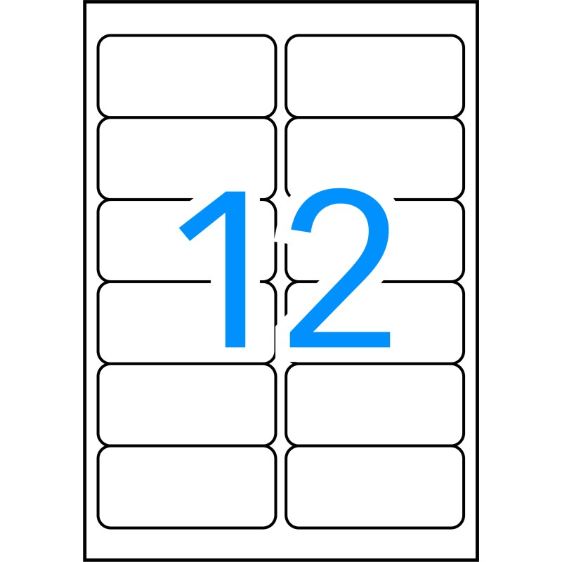 Apli Étiquettes blanches résistantes aux intempéries 99,1 x 42,3 mm 20 feuilles