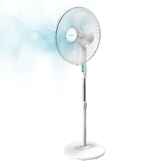 ventilateur sur pied blanc