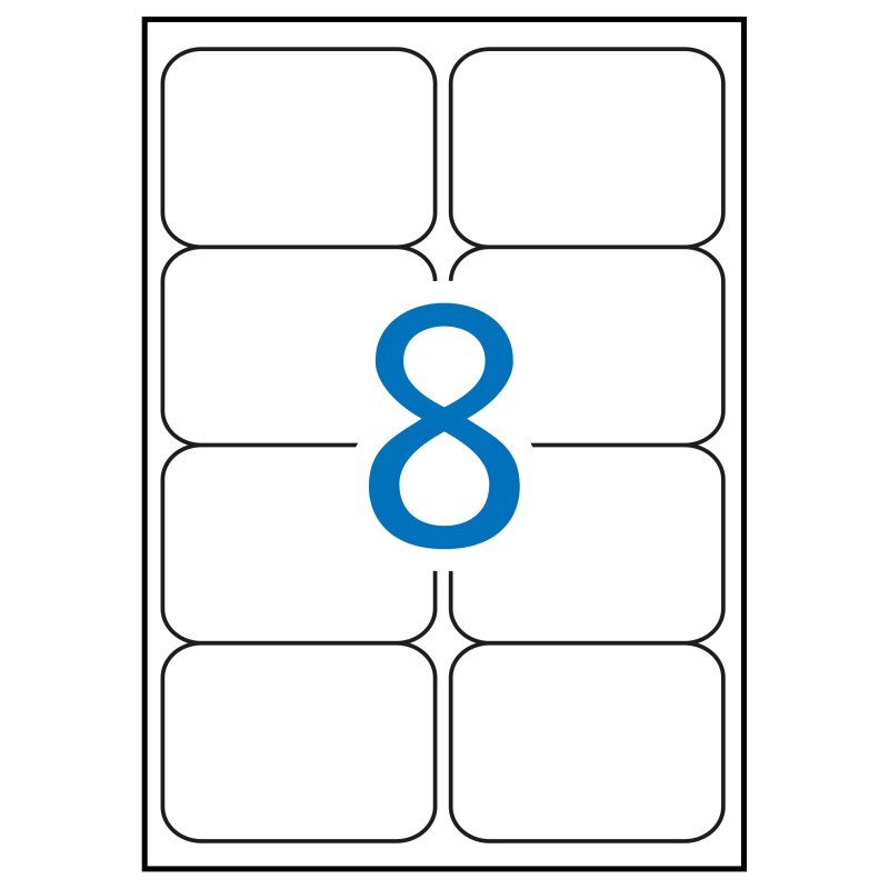 Apli Étiquettes blanches résistantes aux intempéries 99,1 x 67,7 mm 20 feuilles