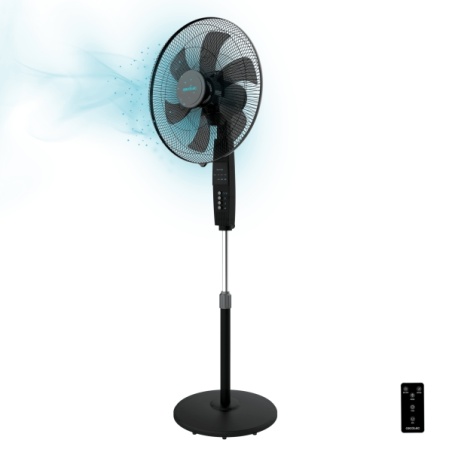Ventilateur sur pied noir 45 cm