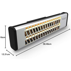 Chauffage mural acier 1200W salle de bain