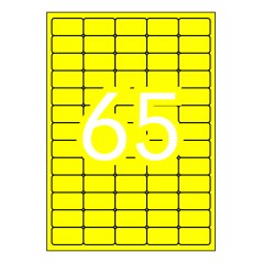 ✅ Apli Étiquettes permanentes jaunes fluorescentes 38,1 x 21,2 mm 20 feuilles couleur Amarillo Fluorescente en stock