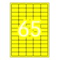 Apli Étiquettes permanentes jaunes fluorescentes 38,1 x 21,2 mm 20 feuilles