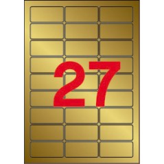 ✅ Étiquettes métallisées dorées Apli 63,5 x 29,6 mm 20 feuilles couleur Oro en stock