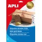 Étiquettes métallisées dorées Apli 63,5 x 29,6 mm 20 feuilles