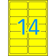 ✅ Apli Étiquettes permanentes jaunes 99,1 x 38,1 mm 20 feuilles couleur jaune en stock