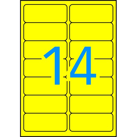 ✅ Apli Étiquettes permanentes jaunes 99,1 x 38,1 mm 20 feuilles couleur jaune en stock