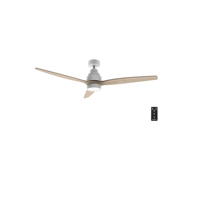 Ventilateur de plafond Cecotec 132 cm blanc-bois Ventilateur de plafond Cecotec 132 cm blanc-bois