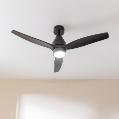 Ventilateur de plafond noir 132 cm