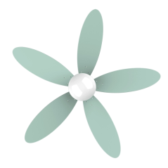 Ventilateur plafond menthe LED