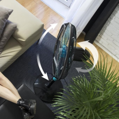 ventilateur sur pied noir
