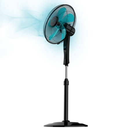 Ventilateur sur pied noir