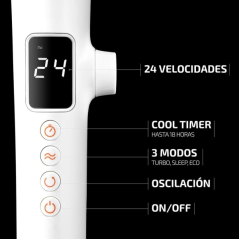 Ventilateur sur pied Cecotec blanc 40 cm