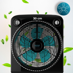 ventilateur sur pied noir