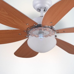 Ventilateur de plafond acier 91 cm
