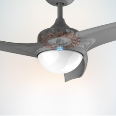 Ventilateur de plafond gris LED