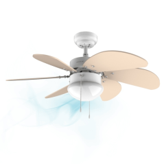 Ventilateur de plafond jaune pastel