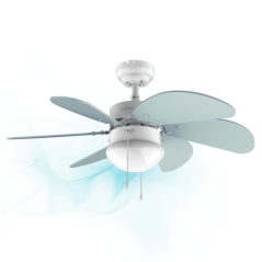 Ventilateur de plafond bleu clair