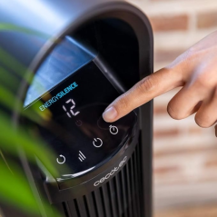 Ventilateur colonne noir Wi-Fi