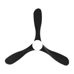 Ventilateur de plafond noir 132 cm