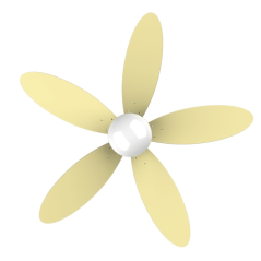 Ventilateur de plafond jaune 107 cm
