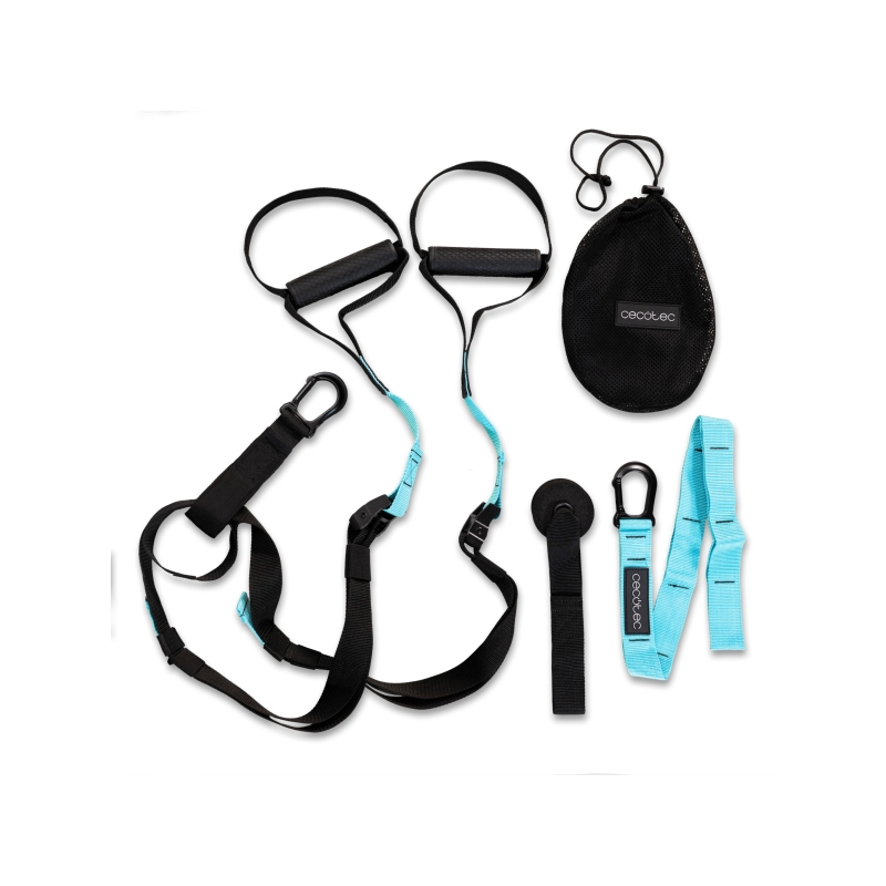 Sangles de suspension Cecotec DrumFit TST noir/bleu 200 kg Sangles de suspension Cecotec DrumFit TST noir/bleu 200 kg