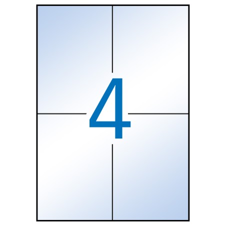 ✅ Apli Étiquettes translucides résistantes aux intempéries 105,0 x 148,0 mm 20 feuilles couleur Transparent en stock