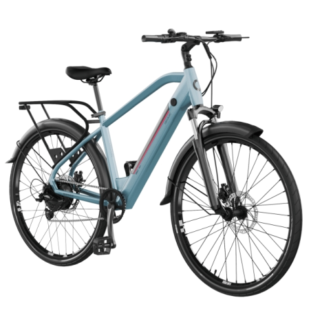 vélo électrique bleu clair Cecotec