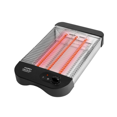 grille pain horizontal noir argent