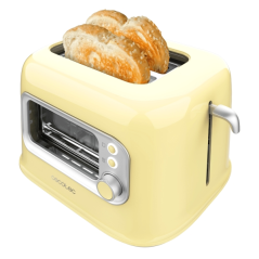 Grille pain jaune pastel double fente