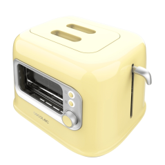 Grille-pain double fente Cecotec RetroVision jaune pastel