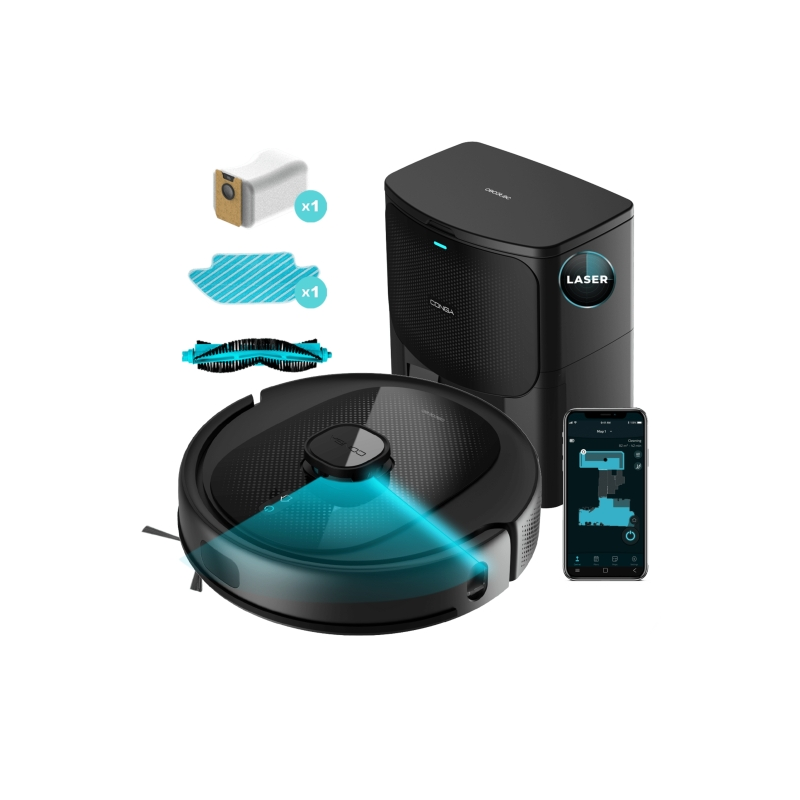 Cecotec Conga 8290 Robot aspirateur 4 en 1 noir