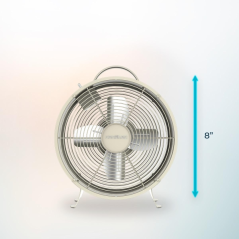 Ventilateur de bureau beige 20 cm