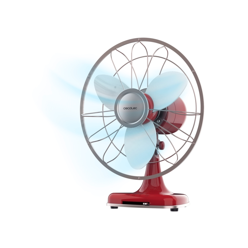 Ventilateur de bureau rétro Cecotec rouge 30,5 cm Ventilateur de bureau rétro Cecotec rouge 30,5 cm