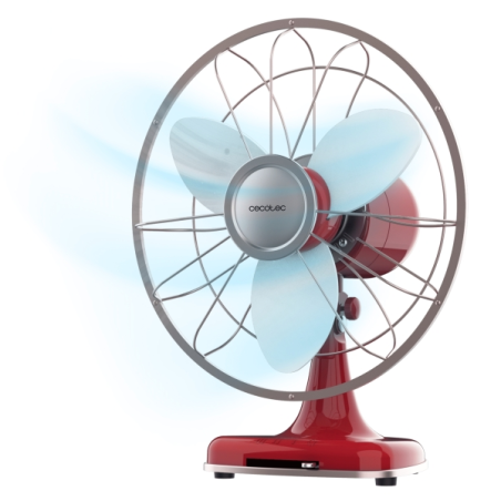 ventilateur de bureau rouge rétro