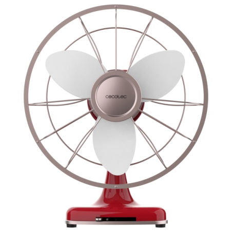 Ventilateur de bureau rétro Cecotec rouge 30,5 cm