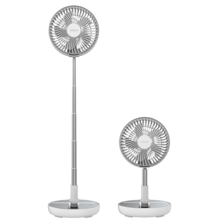 ventilateur sur pied blanc