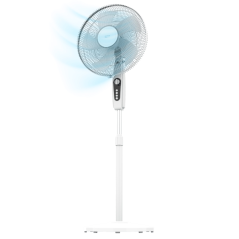 ventilateur sur pied blanc