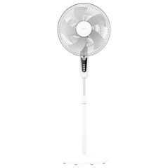 Ventilateur sur pied blanc