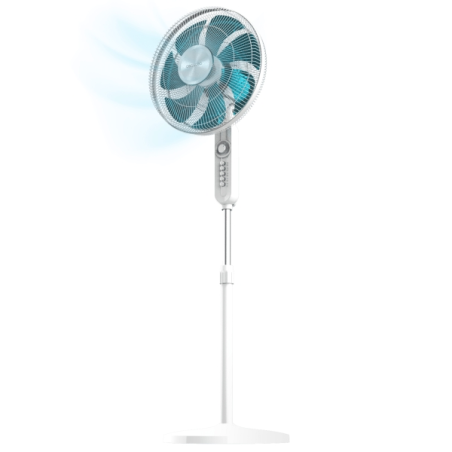 Ventilateur sur pied blanc 40 cm