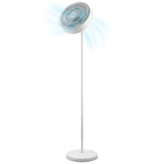 Ventilateur sur pied blanc