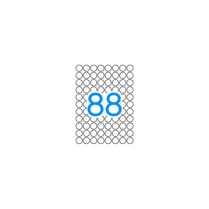 Etiquettes Apli A5 Jaunes Ø 16.0mm 8 Feuilles