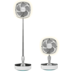 ventilateur sur pied blanc pliable