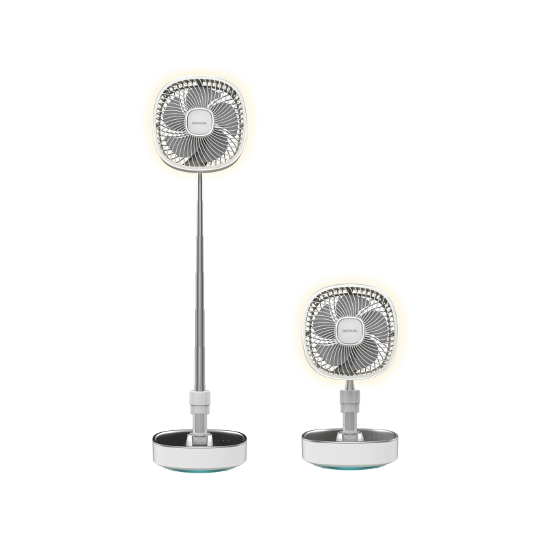 Ventilateur sur pied portable Cecotec 25 cm blanc pliable