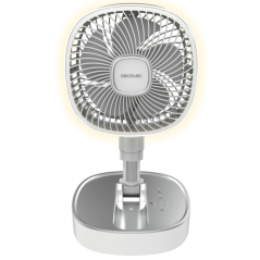 Ventilateur sur pied portable Cecotec 25 cm blanc pliable