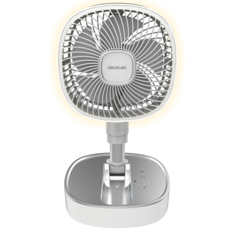 Ventilateur sur pied portable Cecotec 25 cm blanc pliable