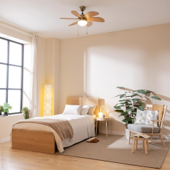 ventilateur plafond or six pales