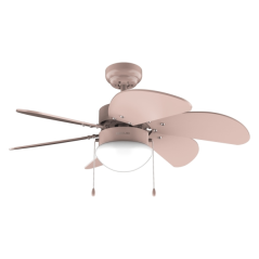 ventilateur de plafond rose pastel