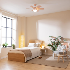 ventilateur plafond rose pastel
