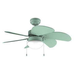 ventilateur plafond vert éclairage